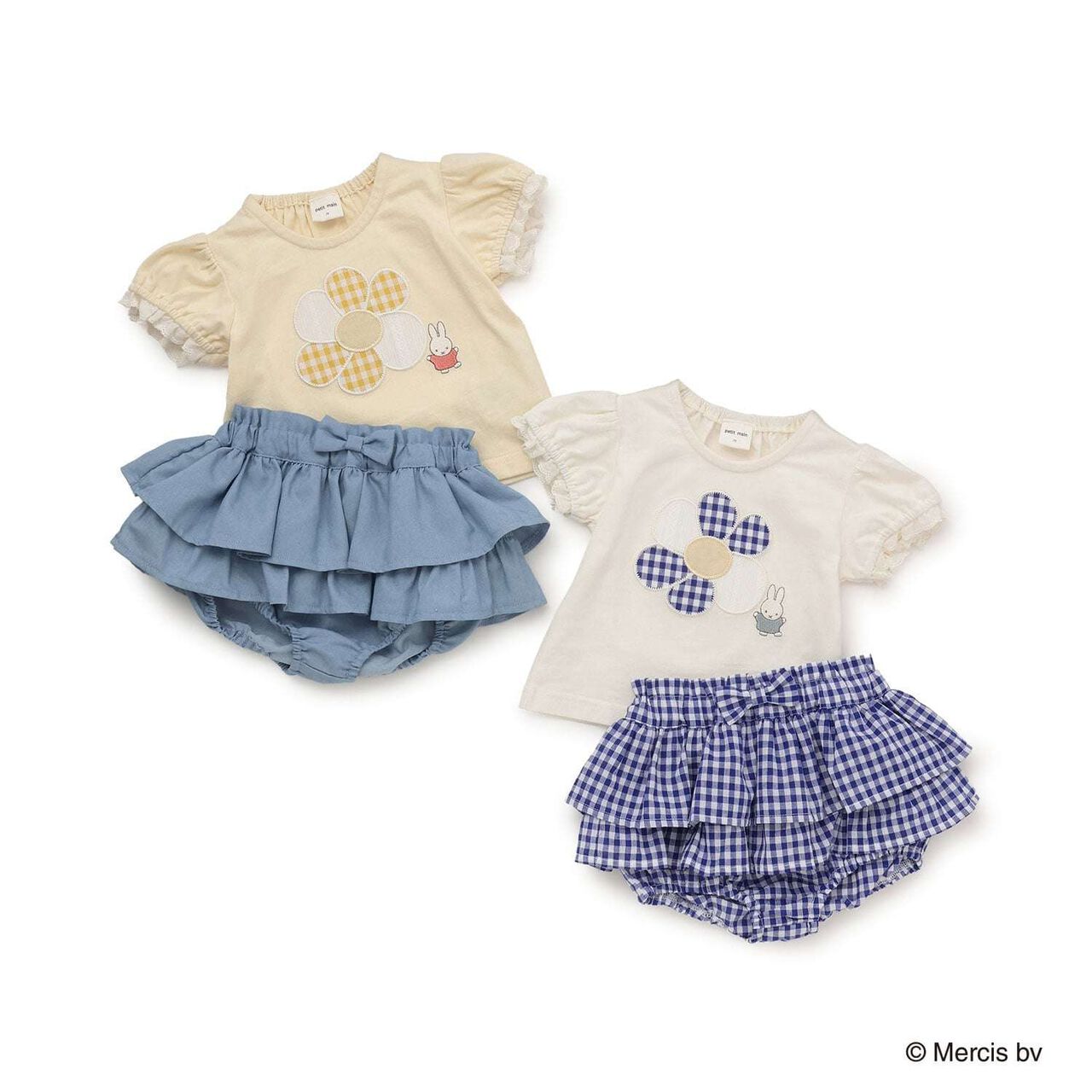 [miffy] Floral Appliqu&eacute; Outfit Set,Blue, large image number 15