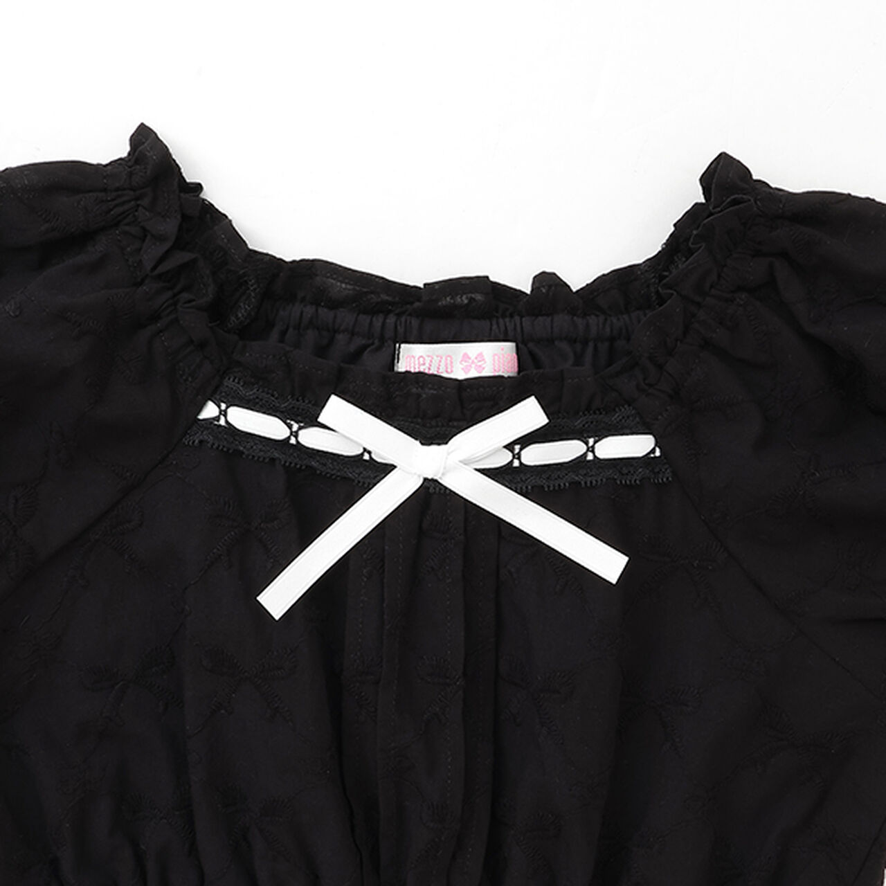 Ribbon Lace Cotton Blouse,Off white, large image number 2