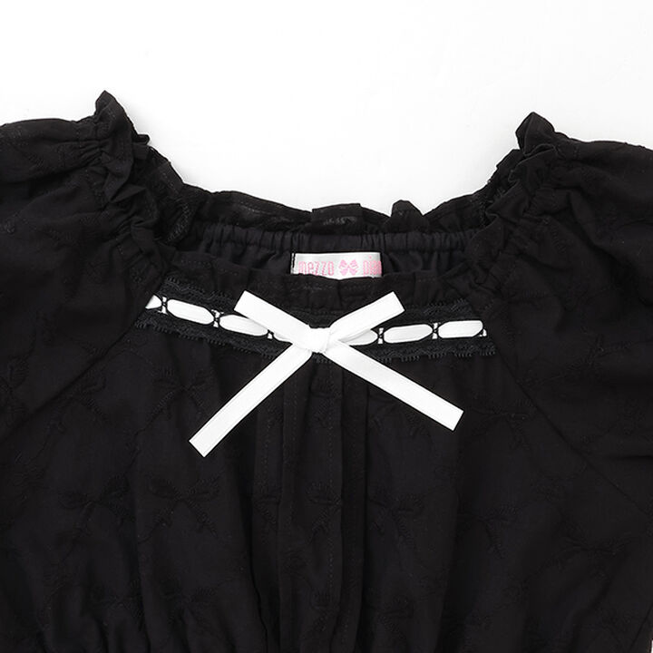 Ribbon Lace Cotton Blouse,Off white, medium image number 2