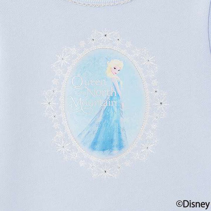 [Frozen] Tulle Sleeve Scallop Trim Sweatshirt,Light blue, medium image number 13