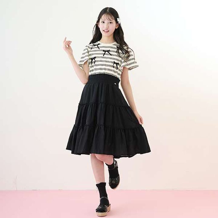 Ribbon & Tiered Docking Dress,Blue, medium image number 11