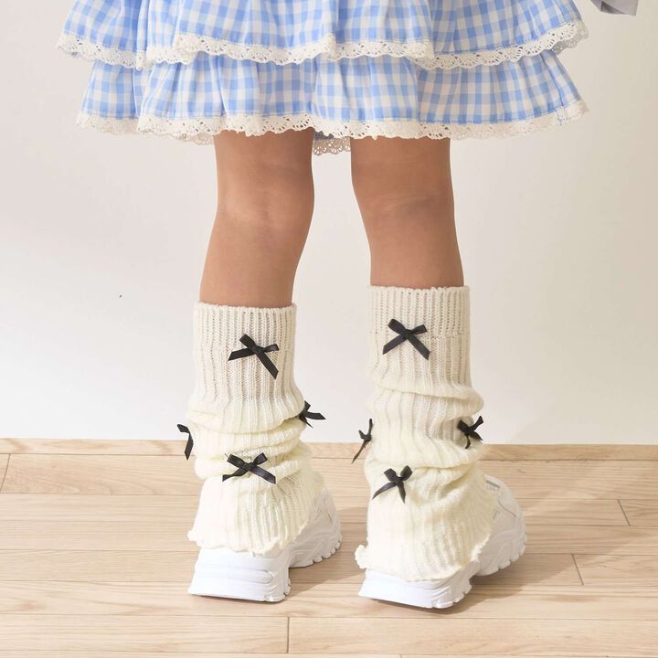 Chibi Loose Socks with Ribbon,Black, medium image number 16