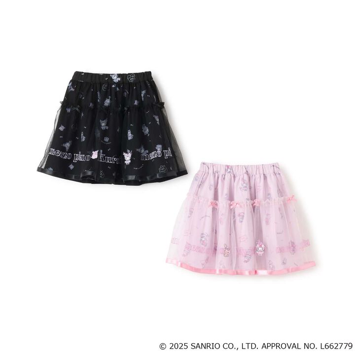 My Melody / Kuromi Pattern Tulle Skirt,Pink, medium image number 9