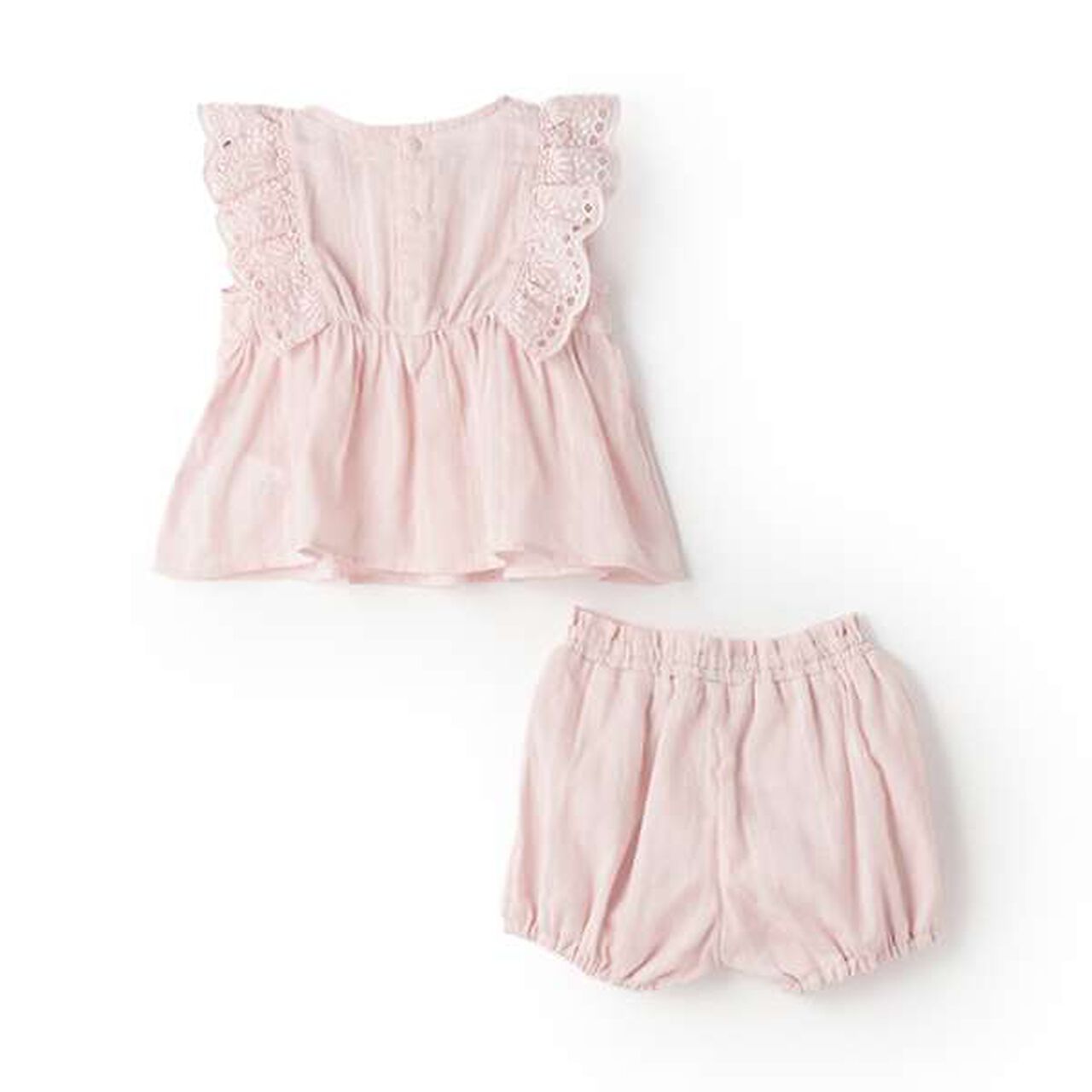 [Disney] Shoulder Frill Tunic Outfit Set,Light pink, large image number 8