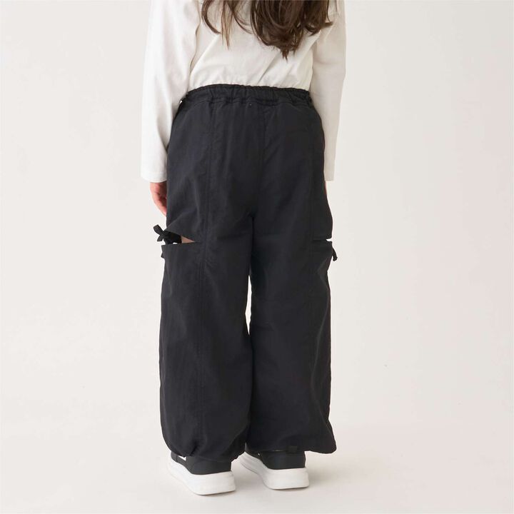 Water-Repellent Slit Cargo Pants,Black, medium image number 7