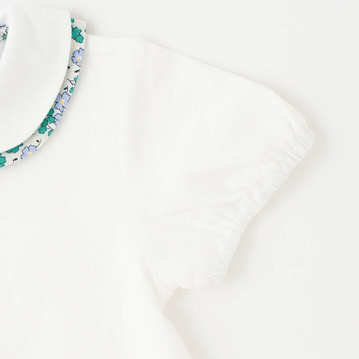 Small Floral Pattern Combo Blouse,Off white, medium image number 3