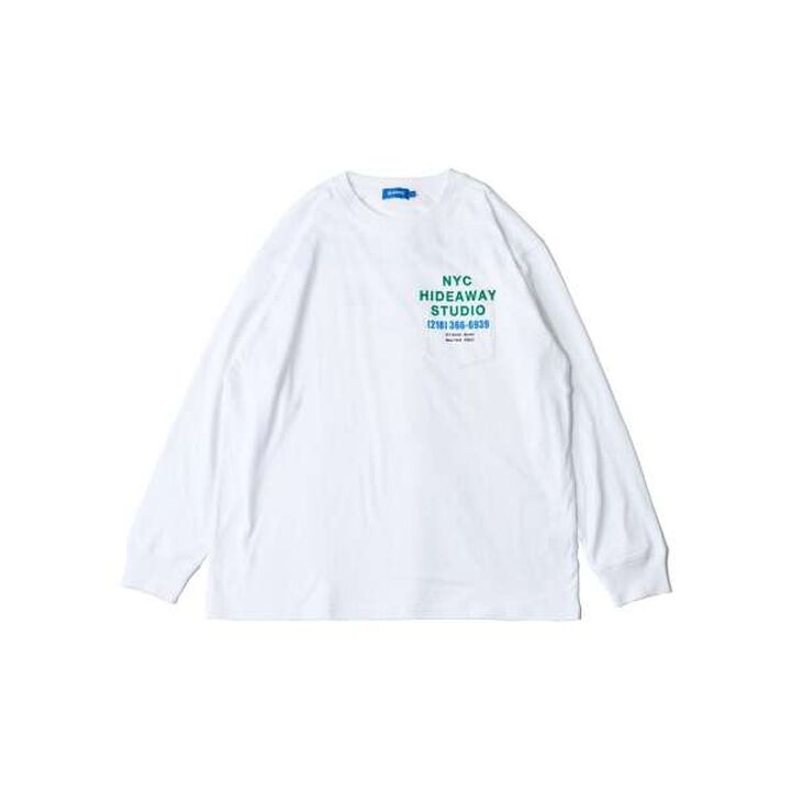 Pocket Logo Print Long-Sleeve T-Shirt,Light gray, medium image number 7