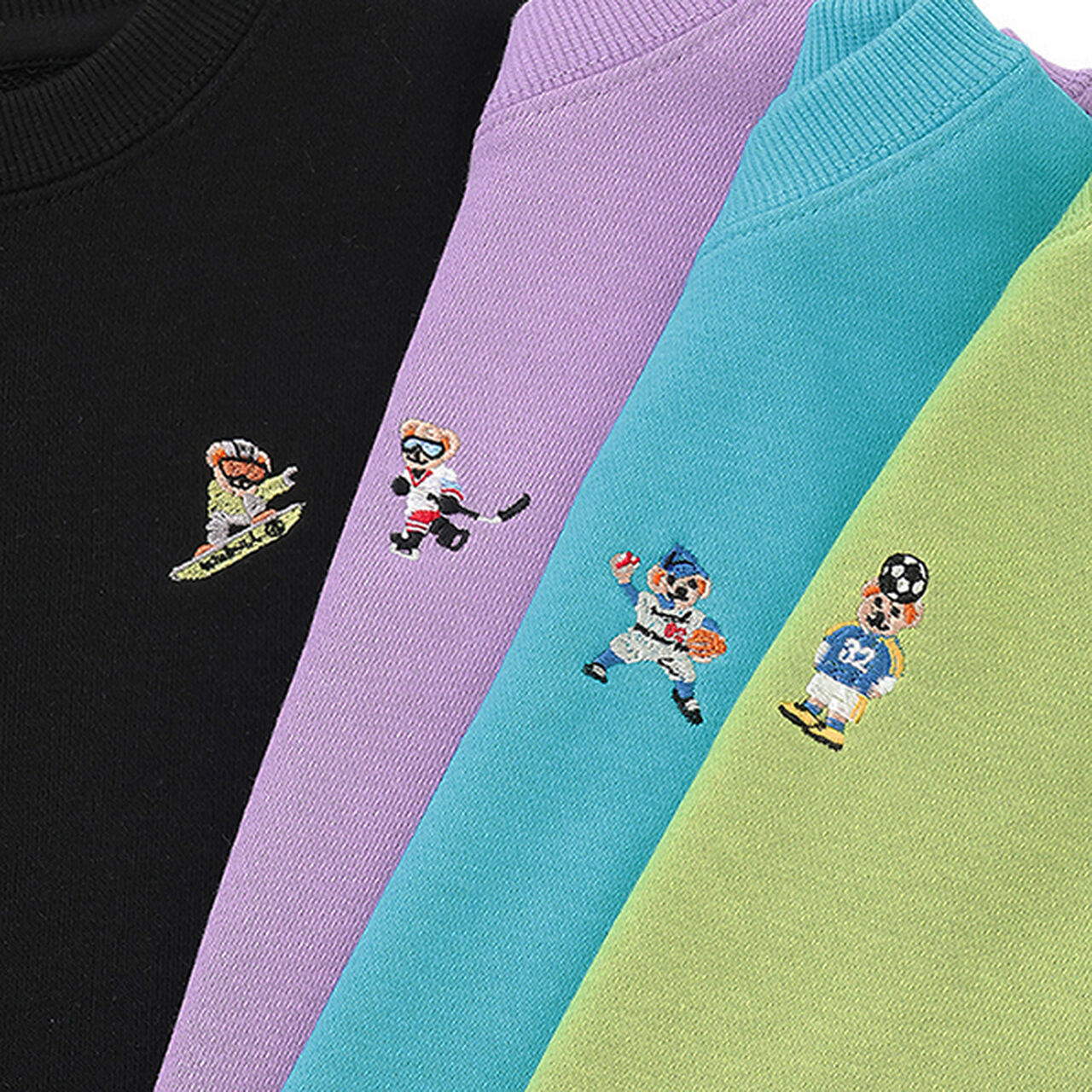 Fleece Pullover with Single-Point Embroidery,Black, large image number 14