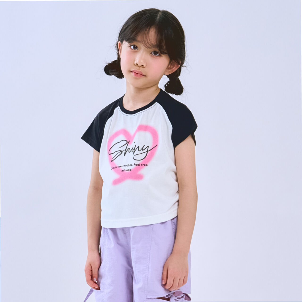 [Cool Touch] Cropped Raglan Short Sleeve T-Shirt,Black, large image number 0