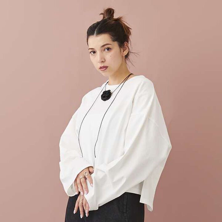 [LADIES] Choker Crop Top in Black,Charcoal gray, medium image number 4