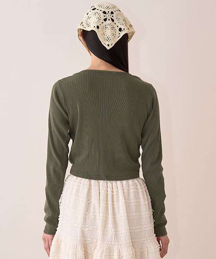 Pigment Shirring Tereko,Khaki, medium image number 11
