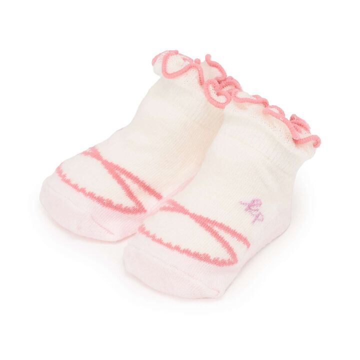 Shoe Pattern Newborn Socks,Pink, medium image number 0
