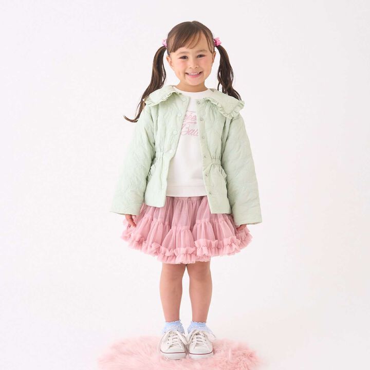 Lycee Mine Ballet Series Mid-Length Ribbon Quilted Jacket,Ivory, medium image number 31