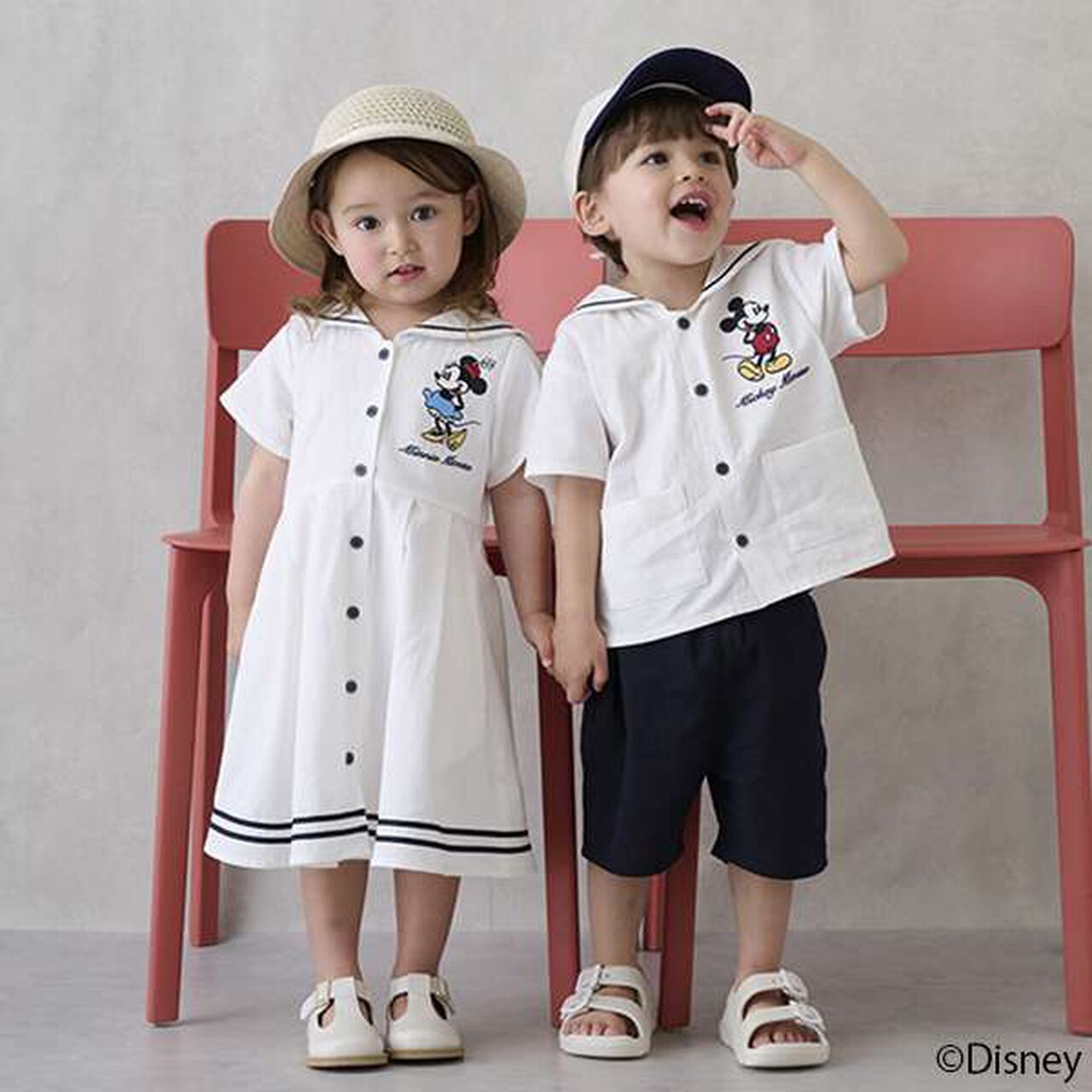 [Disney] Sailor One-Piece Dress,Light blue, large image number 6