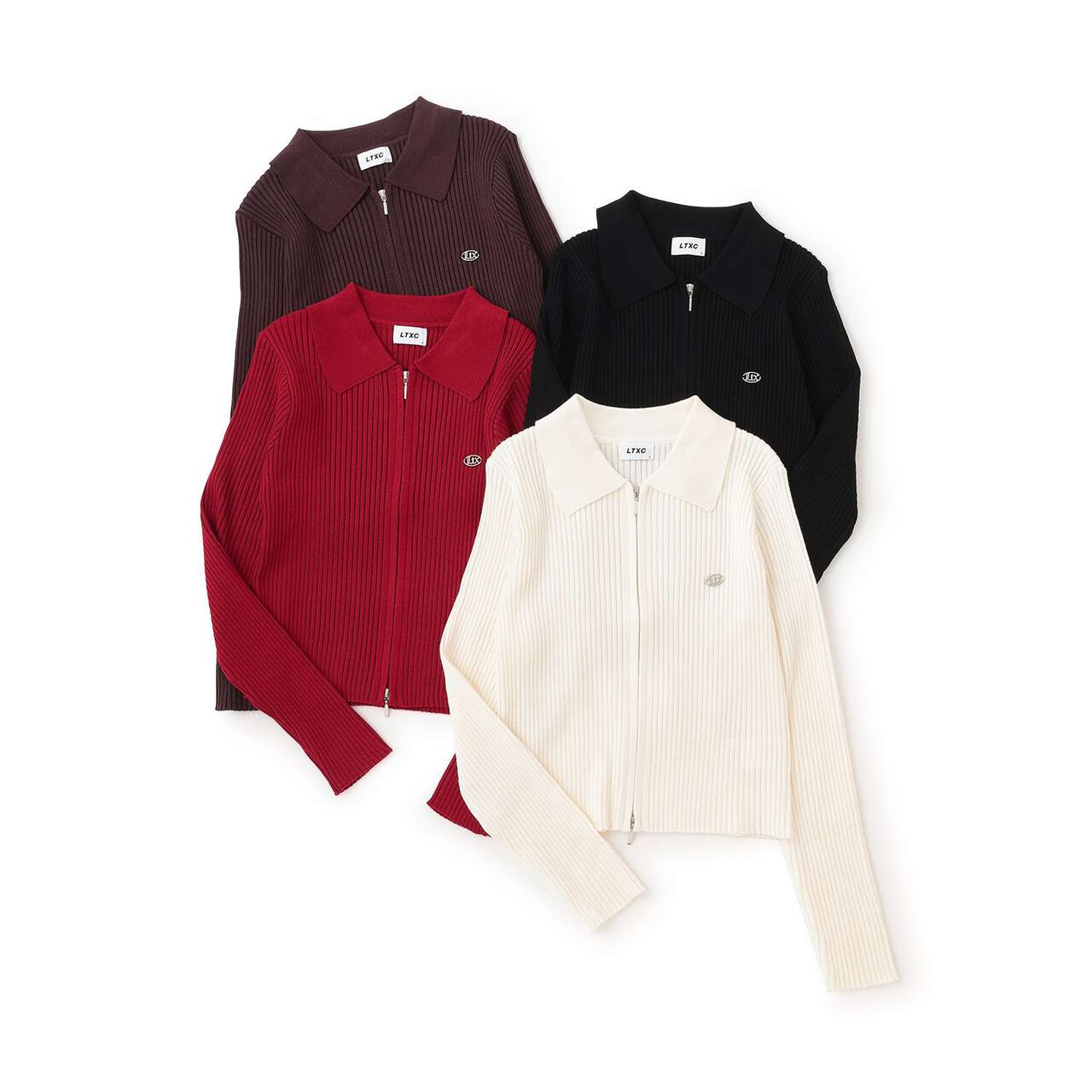 [LTXC] Rib WZIP Cardigan,Brown, large image number 7