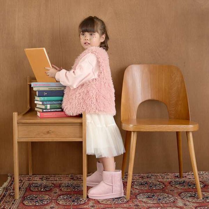 Fluffy Soft Fur Vest,Charcoal gray, medium image number 3