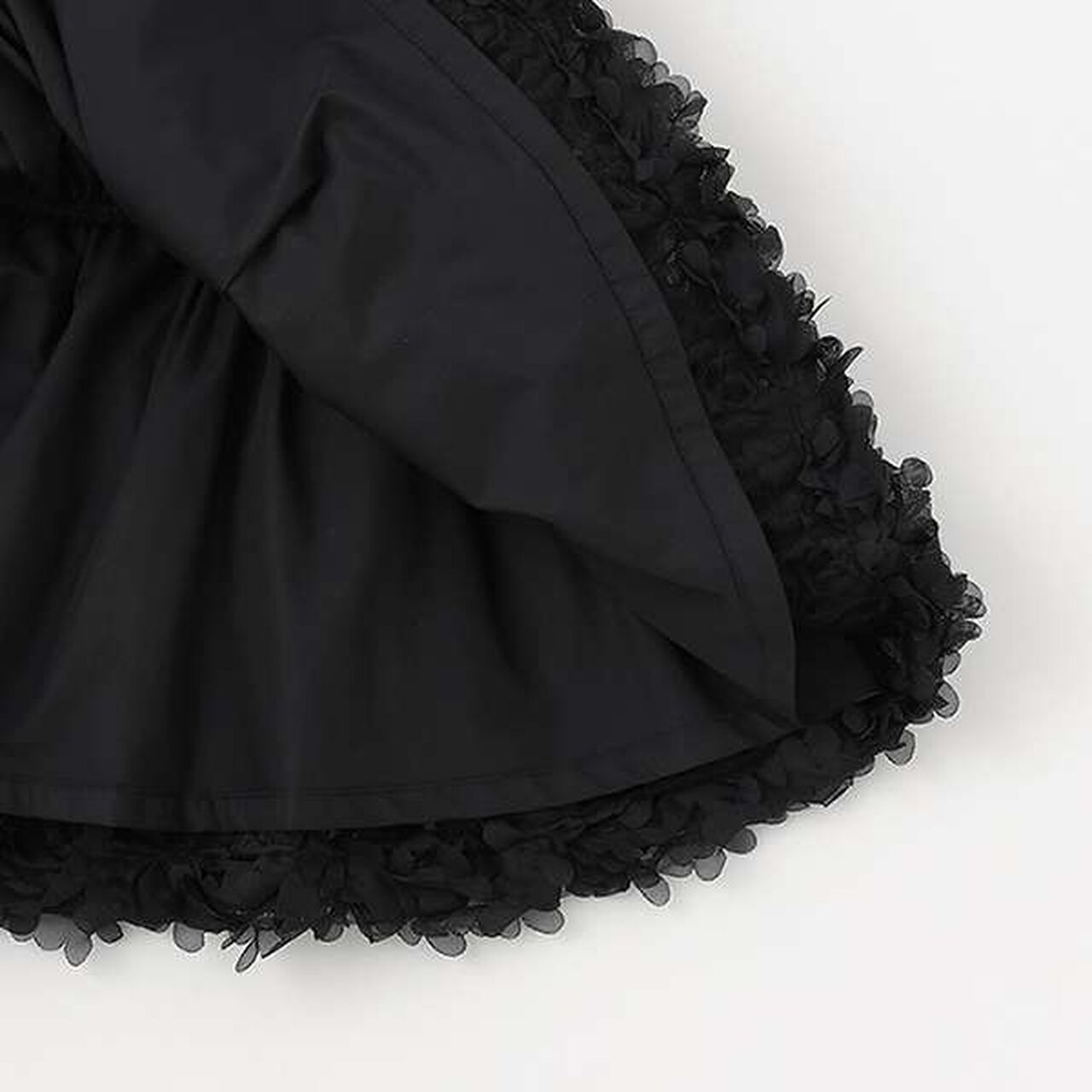 Flower Tape Frill Dress,Off white, large image number 5