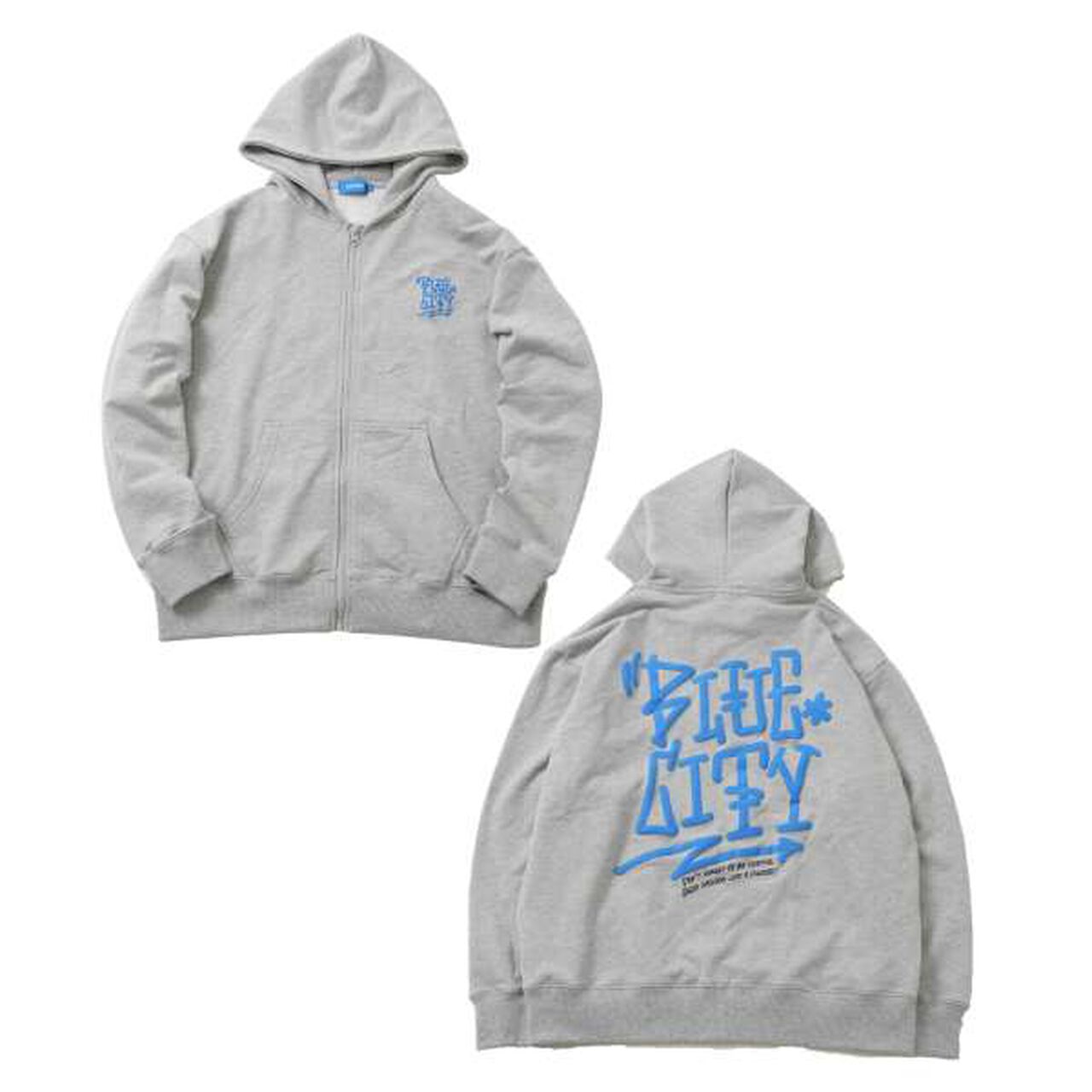 Quick-Dry Resistant to Pilling Back Print Zip-Up Big Parka,Top gray, large image number 6