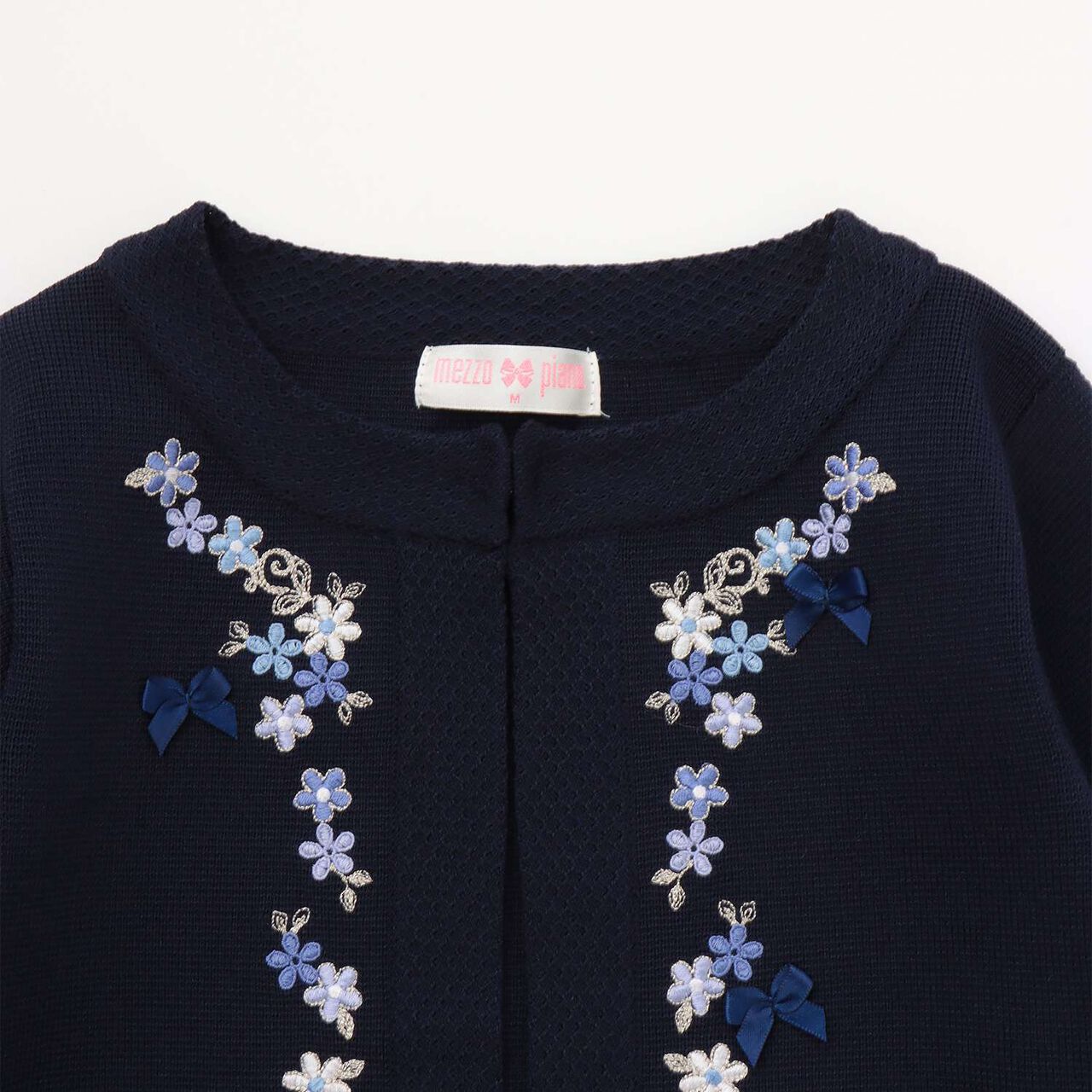 Flower Embroidery Knit Bolero,Off white, large image number 2