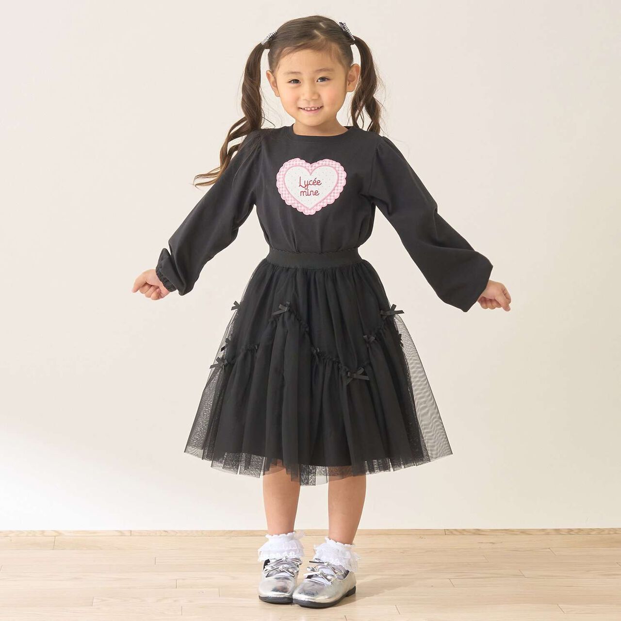 Quick-Dry UV Heart Print Puff Sleeve T-Shirt [Lycee Mine Ballet Series],Lavender, large image number 22