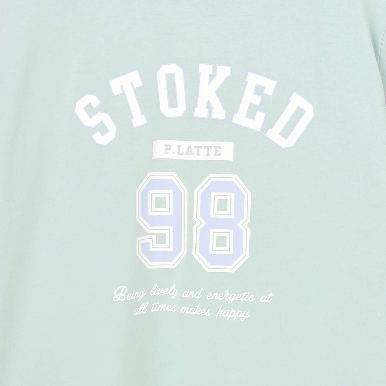 Tulle Sleeve Color Block Numbered Short Sleeve T-Shirt,Emerald green, large image number 3