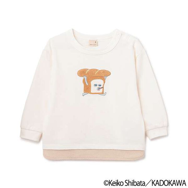 [Bread Thief] Appliqu&eacute; Long-Sleeve T-Shirt,Off white, medium image number 6