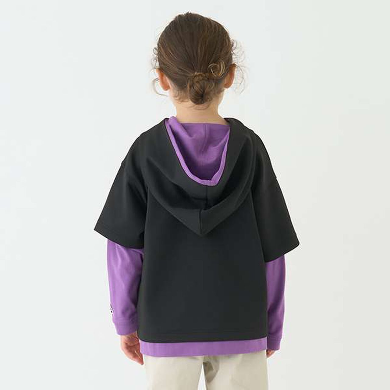 [Water-Repellent] Ponte Fake Layered T Parka,Blue, large image number 11