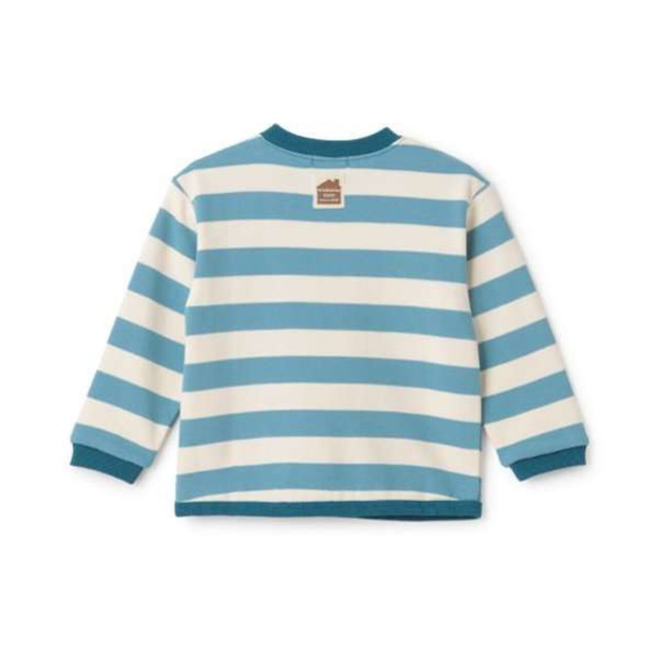 Animal Stripe Pattern Sweatshirt with Pocket,Light blue, large image number 5