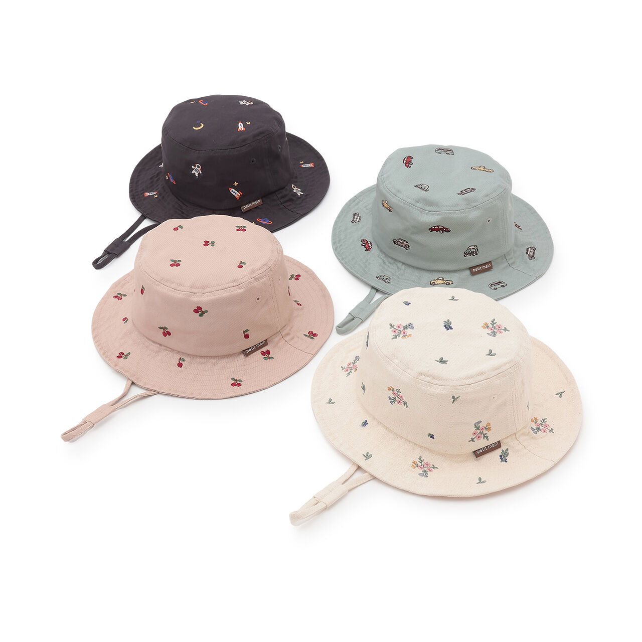 Twill Embroidered Bucket Hat,Ivory, large image number 4