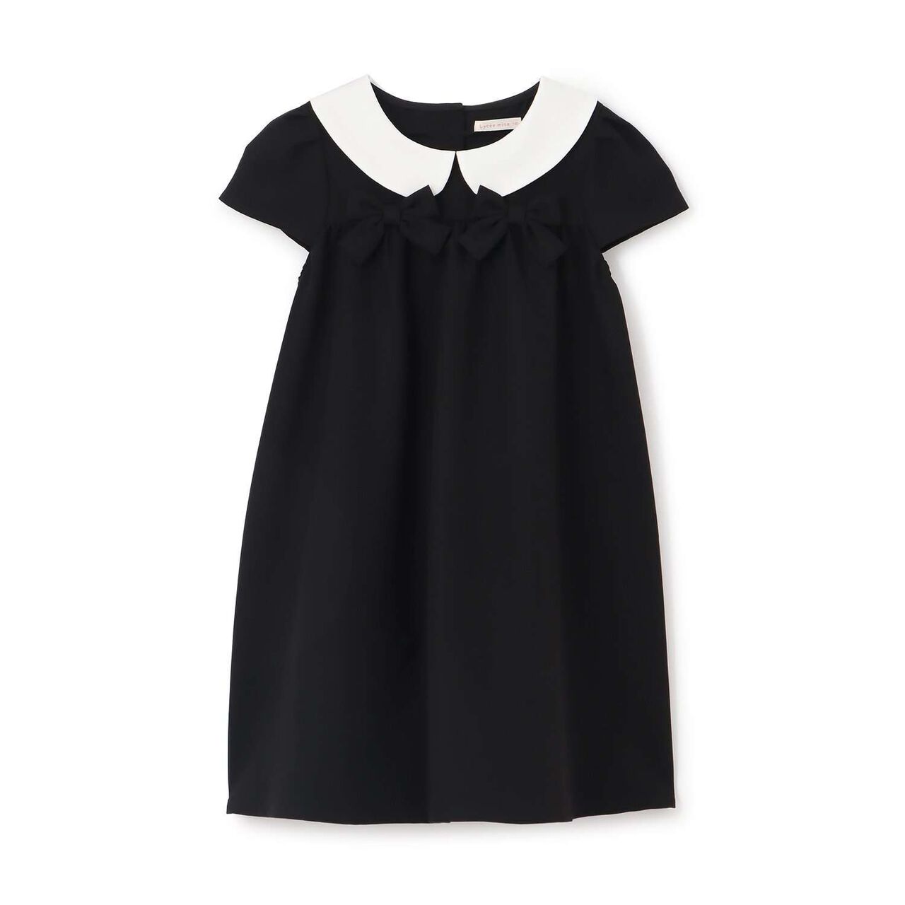 [Occasion] [School-Ready] Round Collar One-Piece Dress,Black, large image number 3
