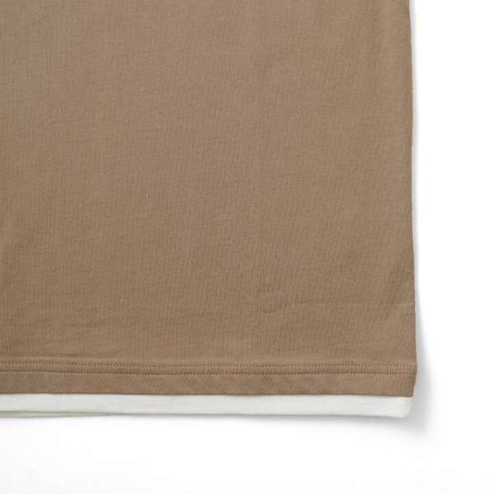 Front Logo Print Layered Hem Short Sleeve T-Shirt,Navy, medium image number 12