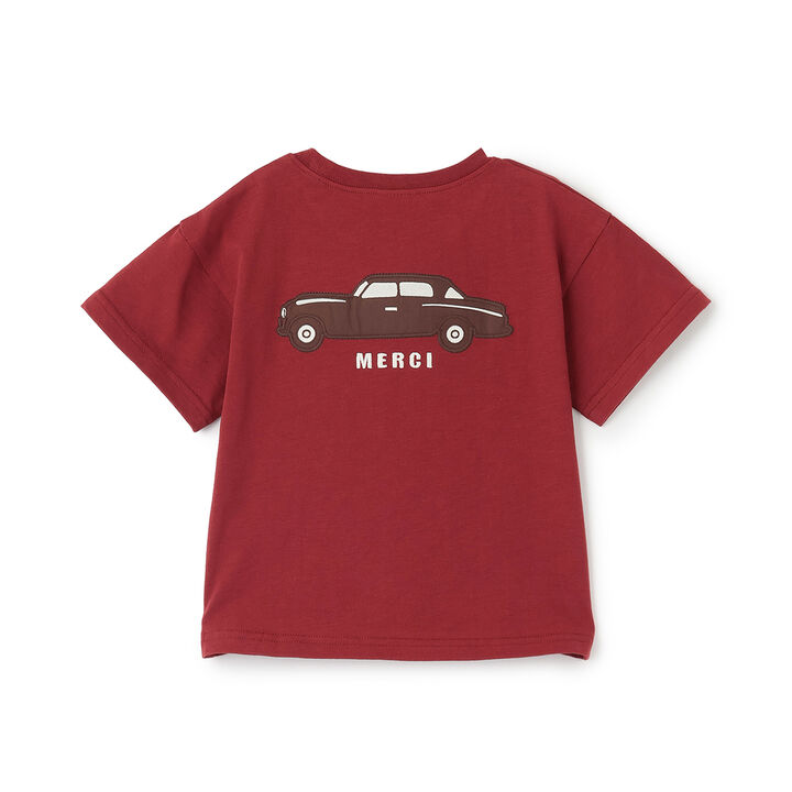 [Cool Touch] Back Appliqu&eacute; Short Sleeve T-Shirt,Beige, medium image number 11
