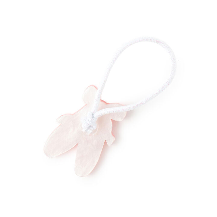 Ballet Shoe Motif Hair Ponytail Holder,Light pink, medium image number 1