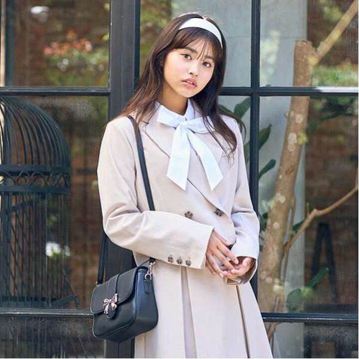 Ribbon Buckle Shoulder Bag,Ivory, medium image number 10