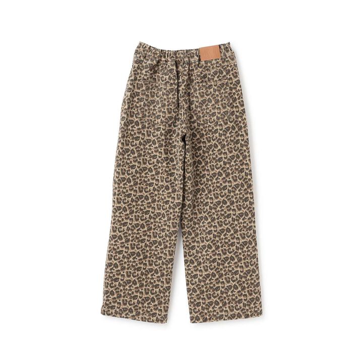 [LTXC] Leopard Print Long Wide Pants,Brown, medium image number 3