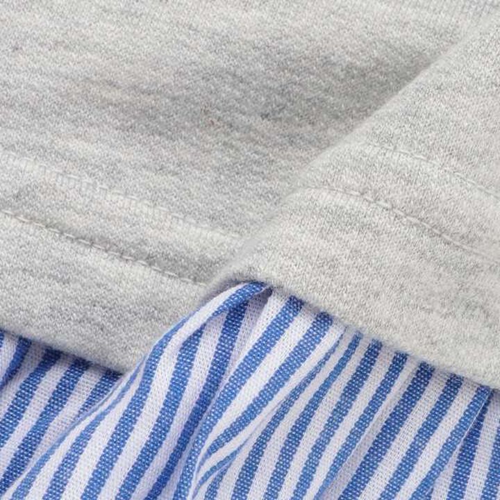 Shoulder Ribbon Sweatshirt,Gray, medium image number 5