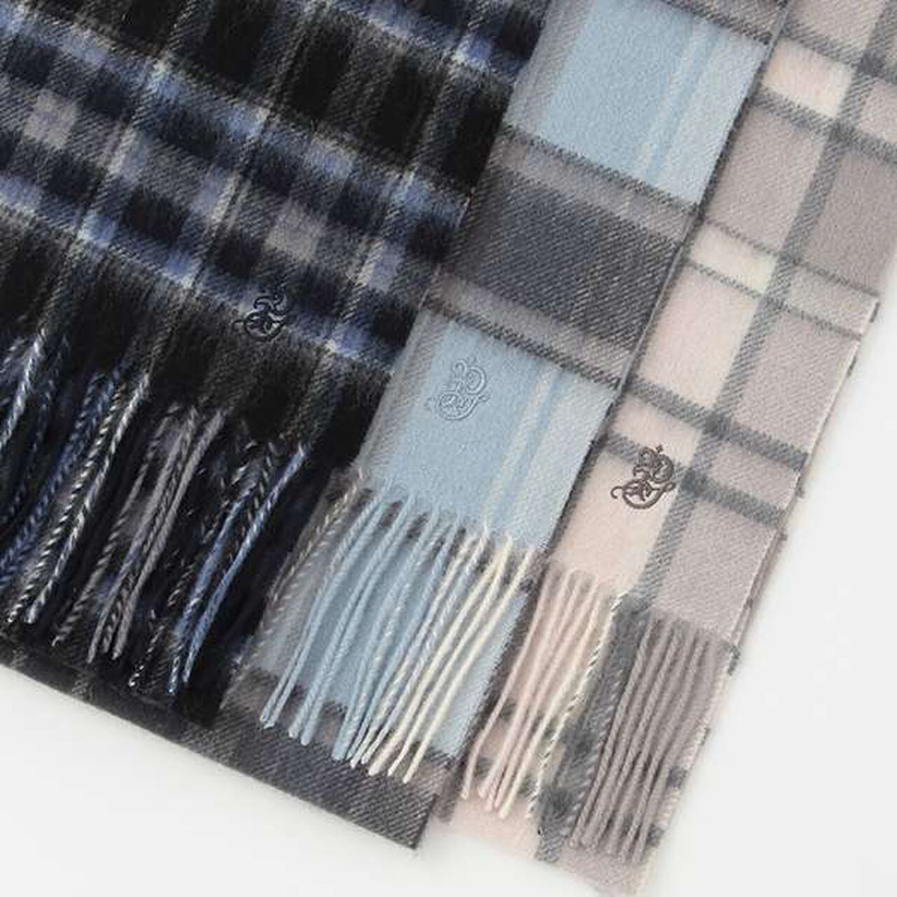 Cashmere Blend Wool Scarf,Deep blue, large image number 2