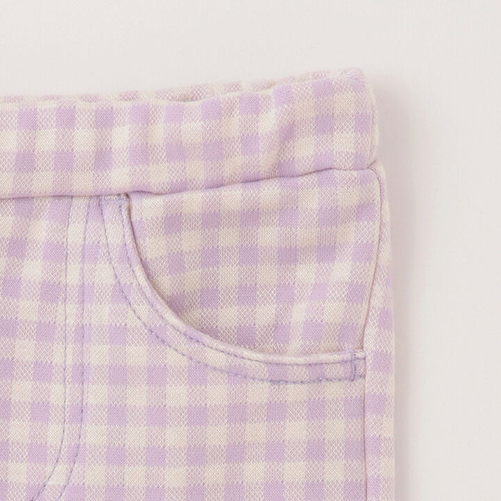 Gingham Check Cut Leggings,Lavender, medium image number 7