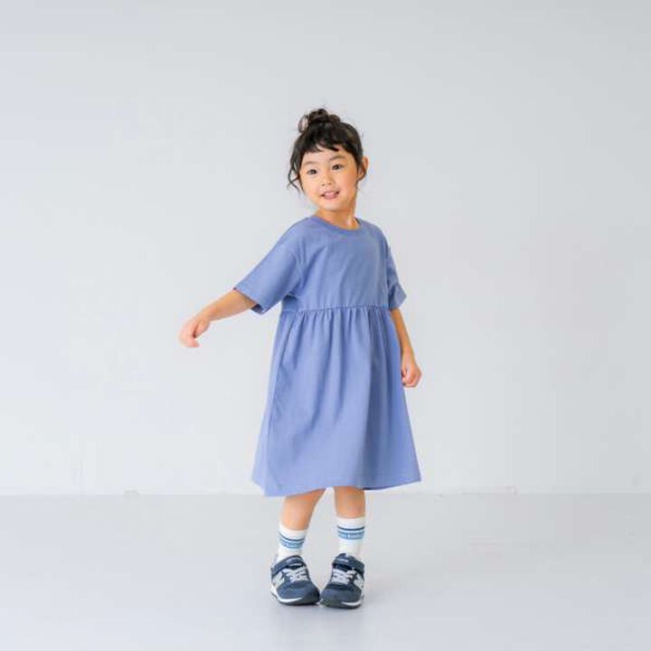Gathered T-Shirt Dress,Lavender, medium image number 0