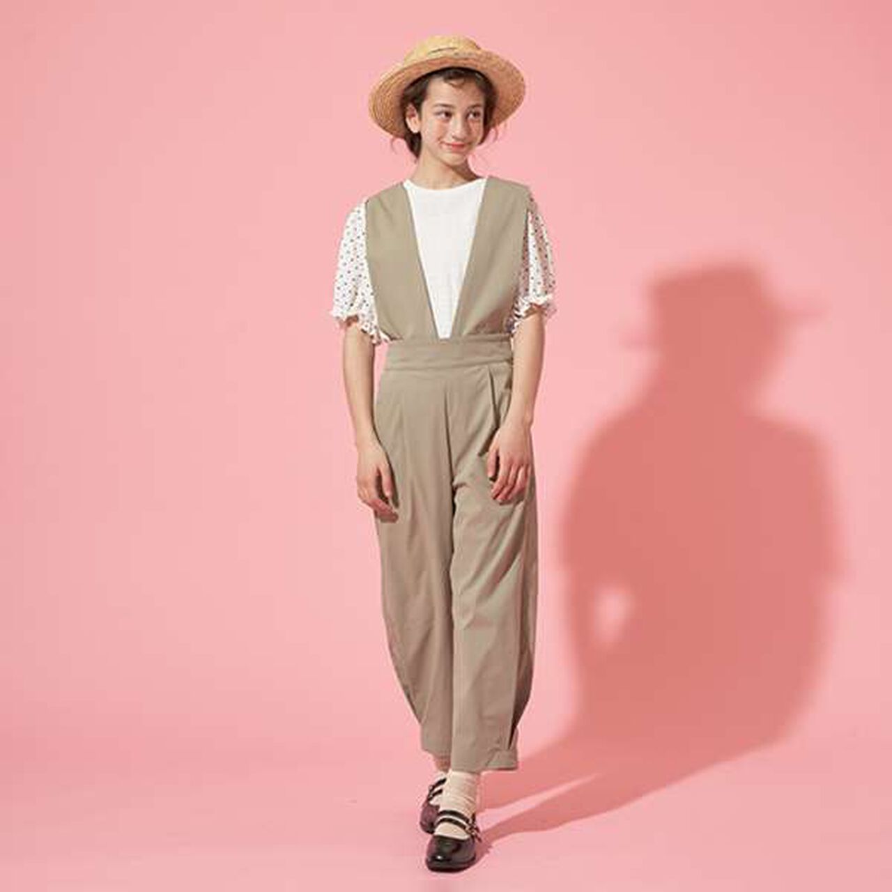 [AMI] Suspender Wide Salopette,Green, large image number 0