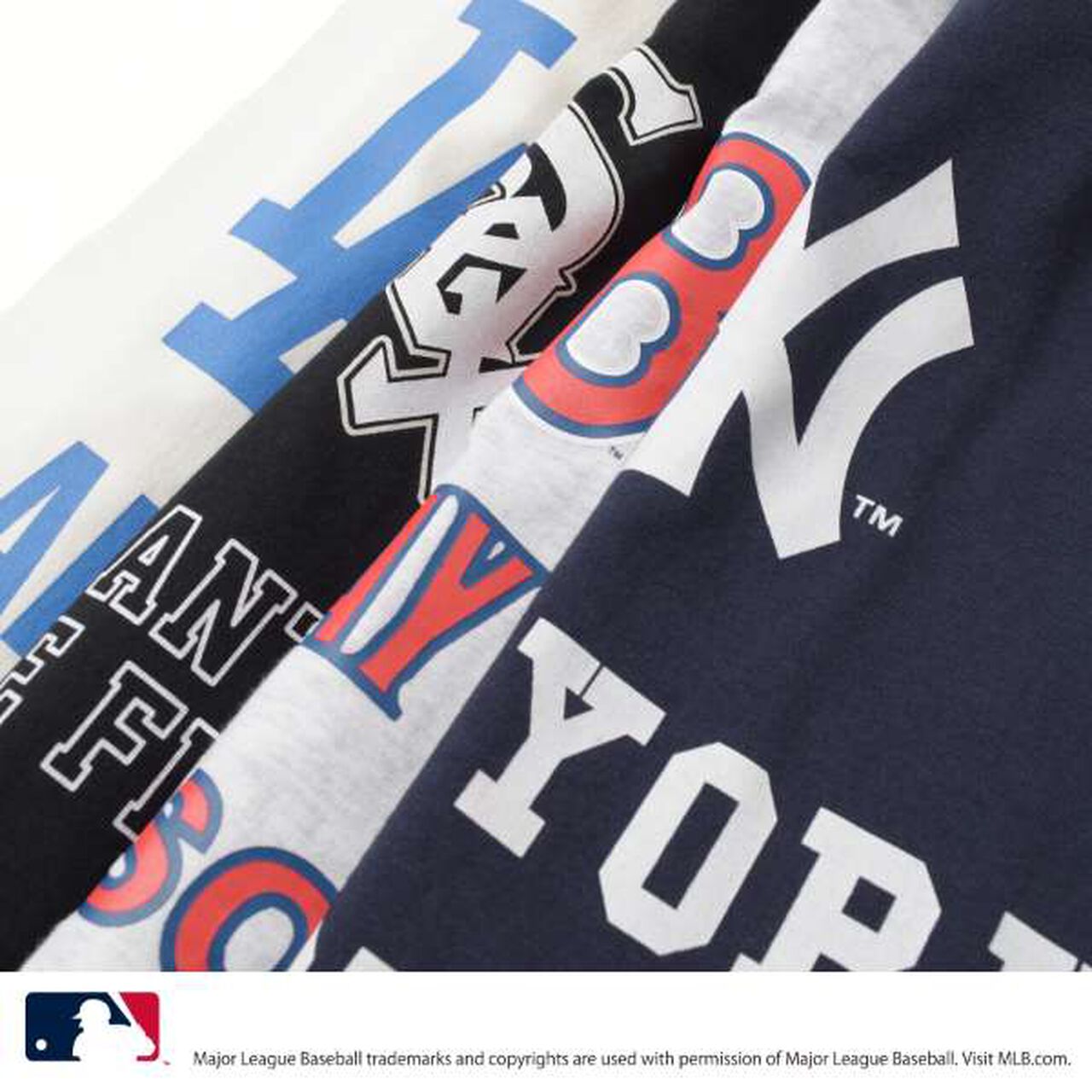 [MLB] Team Logo Print Short Sleeve T-Shirt,Milky white, large image number 7