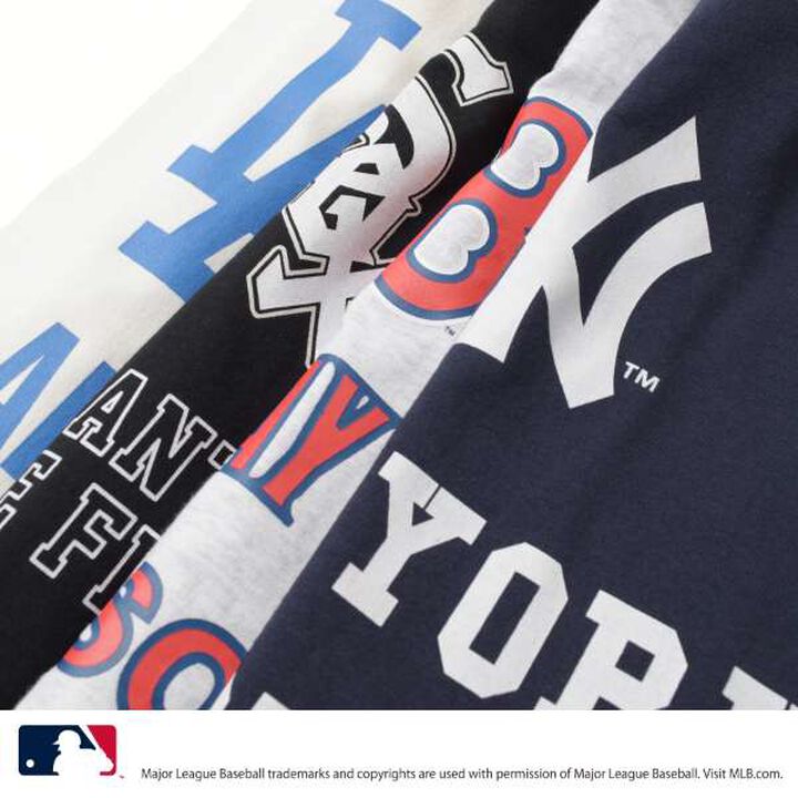 [MLB] Team Logo Print Short Sleeve T-Shirt,Milky white, medium image number 7