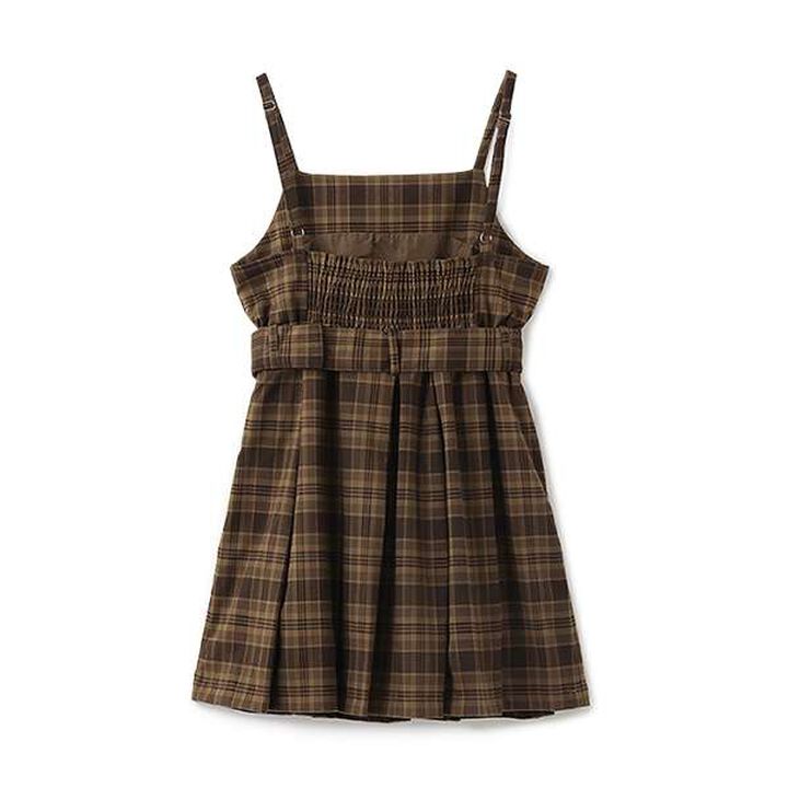 Check Jumper Skirt,Brown, medium image number 1