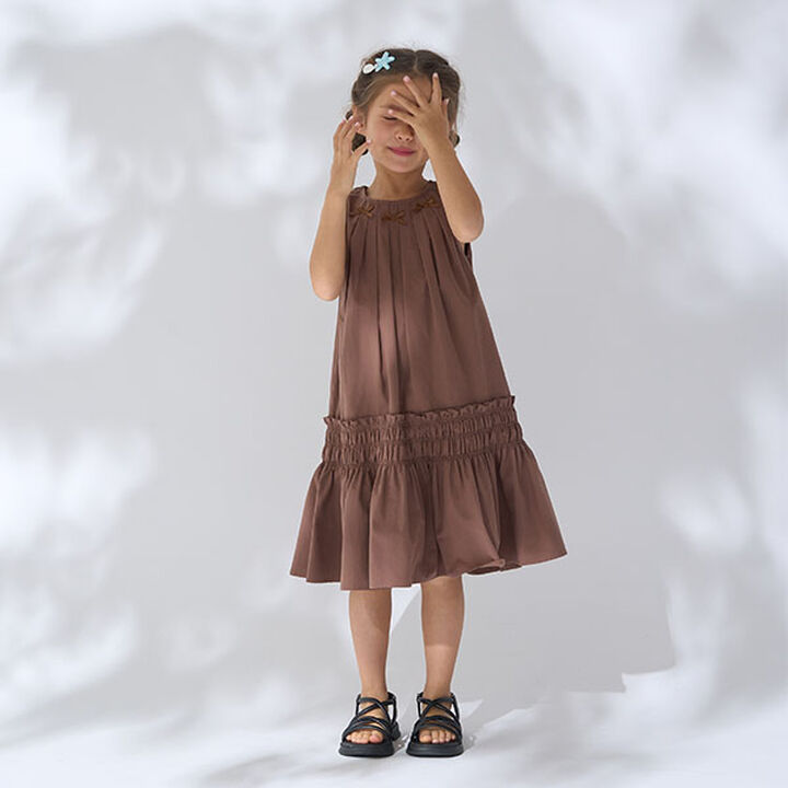 Shirred Tiered One-Piece Dress,Off white, medium image number 27