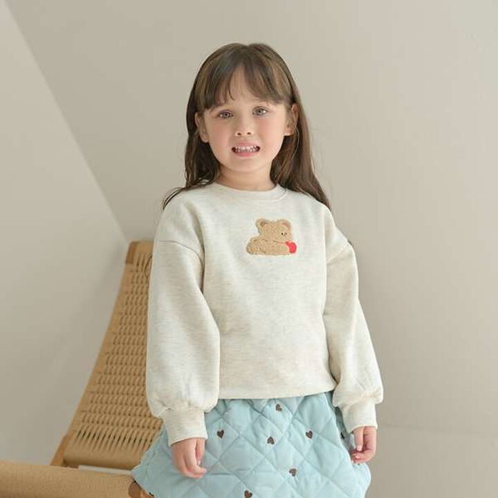 Pilling-Resistant Fleece Sweatshirt,Milky white, medium image number 0