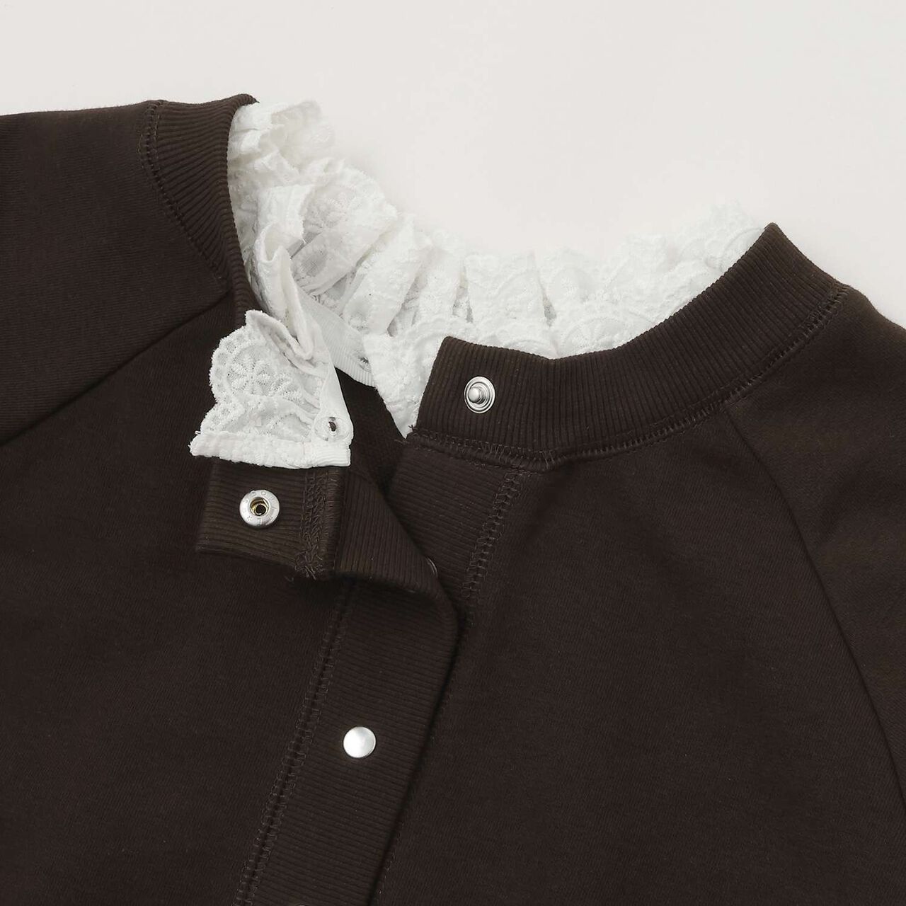 [Parent-Child Matching] Lace Collar 2WAY Cut Cardigan,Beige, large image number 22