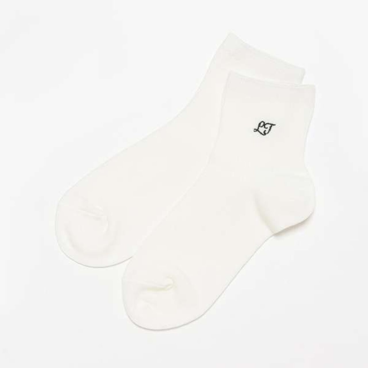Ribbed Embroidered School Socks,Off white, large image number 7