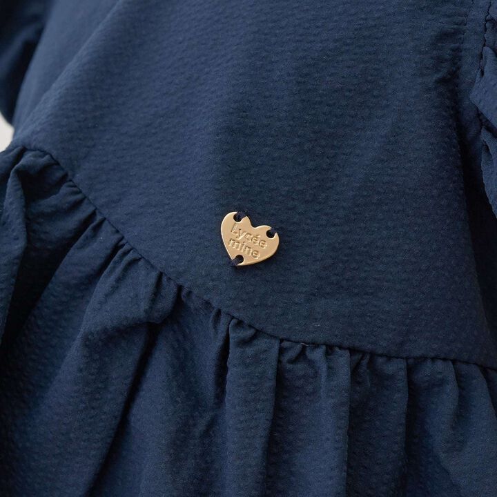 [Outfit Set] Wavy Peplum Blouse & Balloon Pants Set,Navy, medium image number 25