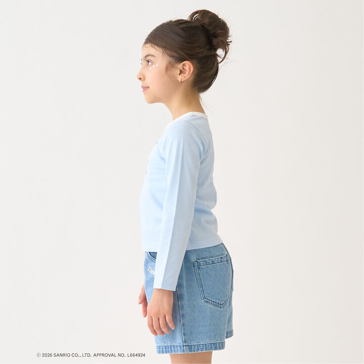 [Sanrio Characters] Ringer Long-Sleeve T-Shirt,Yellow, medium image number 8
