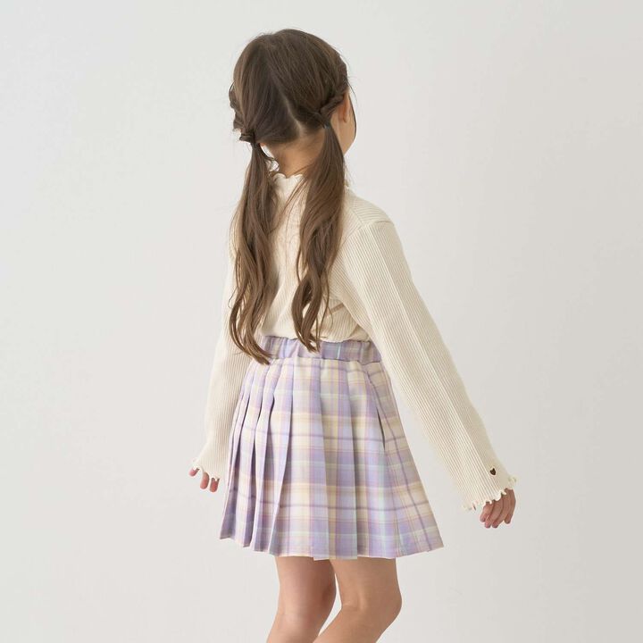 Ribbed Fabric Turtleneck,Pearl white, medium image number 2